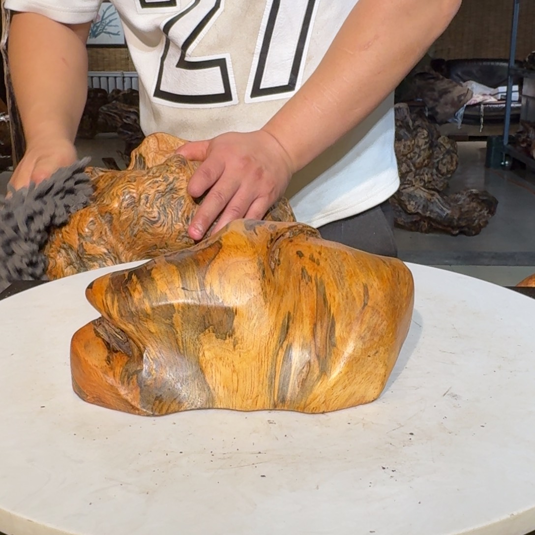 记***刻琥珀木北沉香琥珀木摆件定向链接67