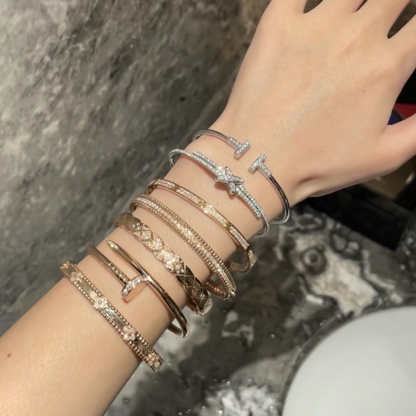 手镯 #沐南专享#002 时尚轻奢 螺旋手镯 双T 绳结万花筒