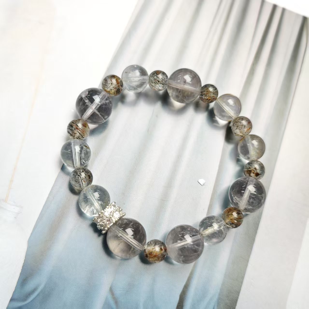 《黑莓之恋》白水晶黑草莓手链8-11（多样发其一）YX149