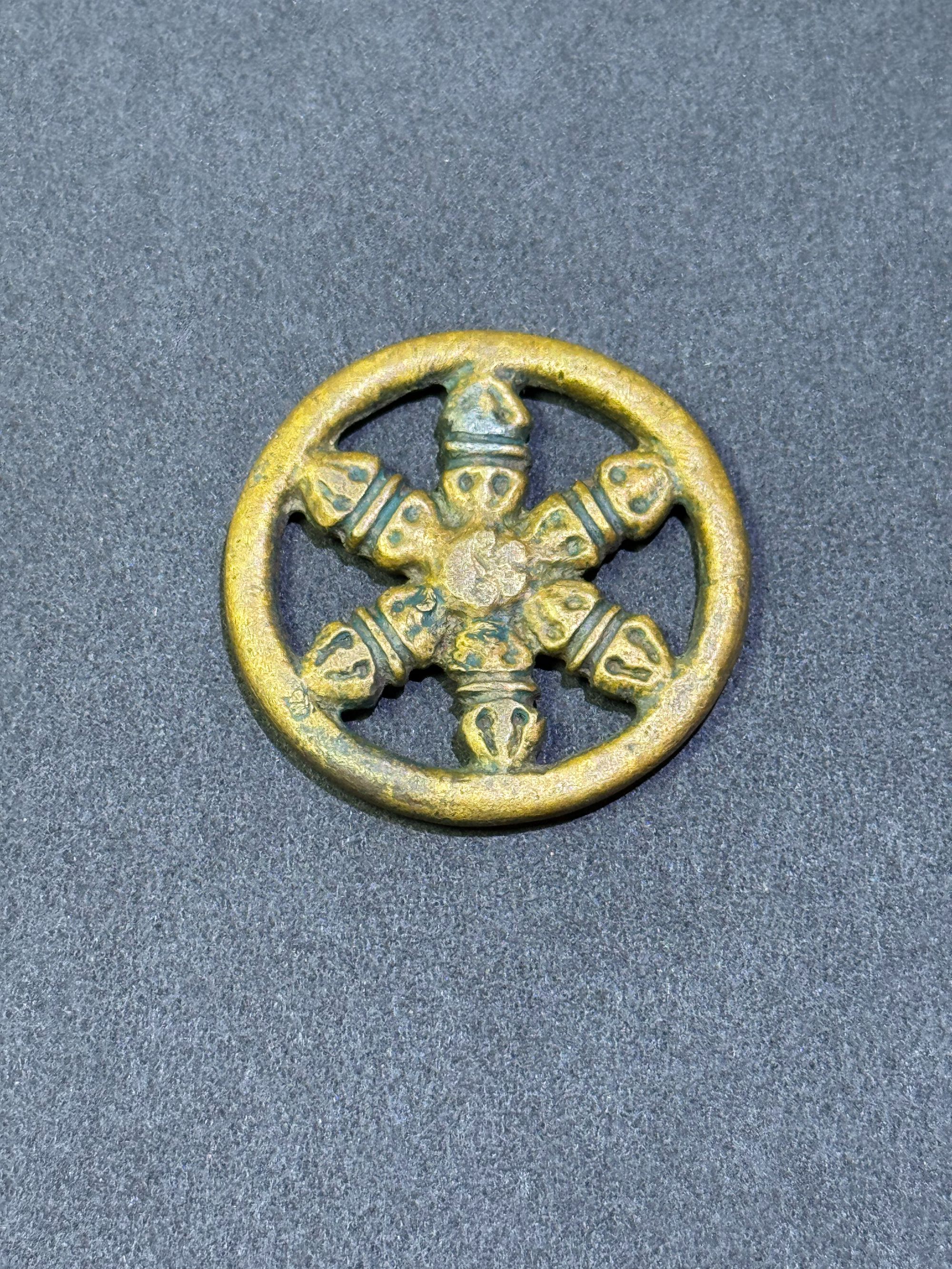 铜合金吊坠 ZSZB000022六轮十字杵