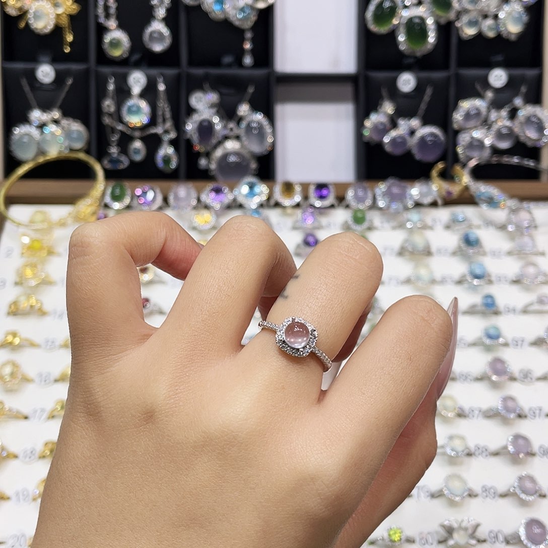 ρ***є岫玉银S925镶嵌戒指