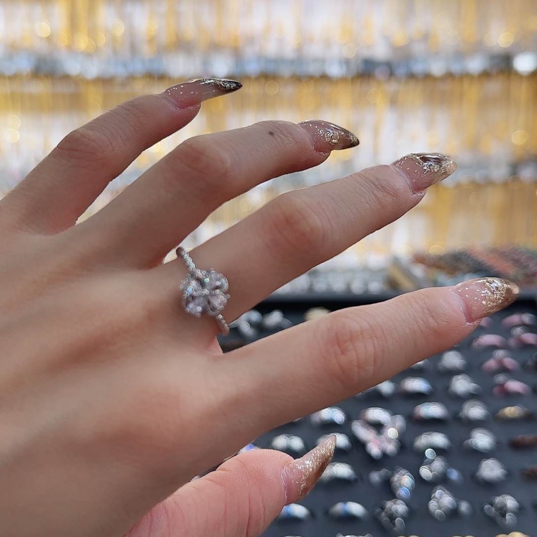 合成立方氧化锆铜合金合金戒指