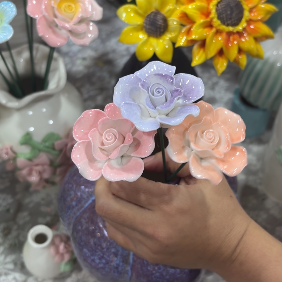 陶瓷花，20发货，退款拉黑