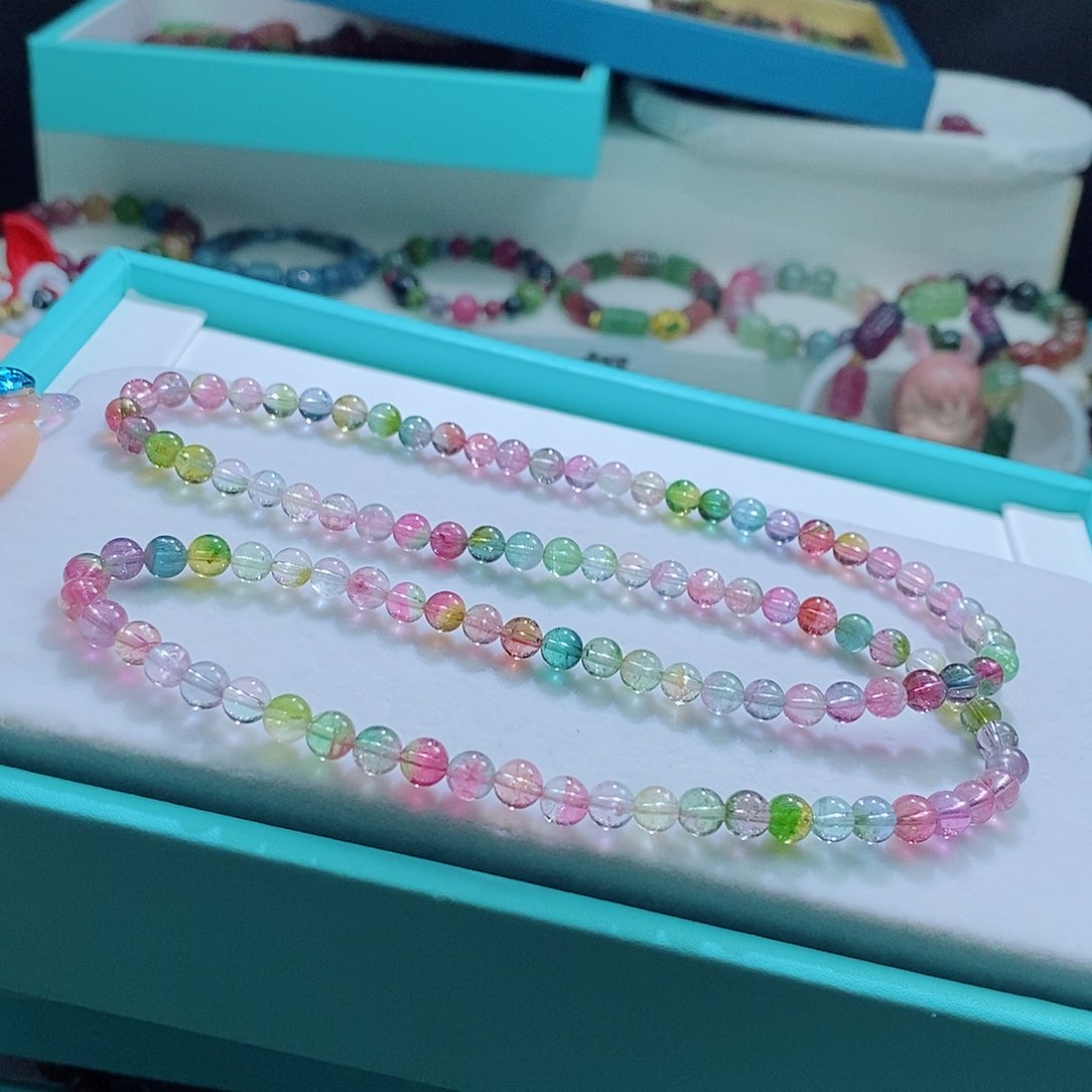 碧玺手链未镶嵌5.7mm左右