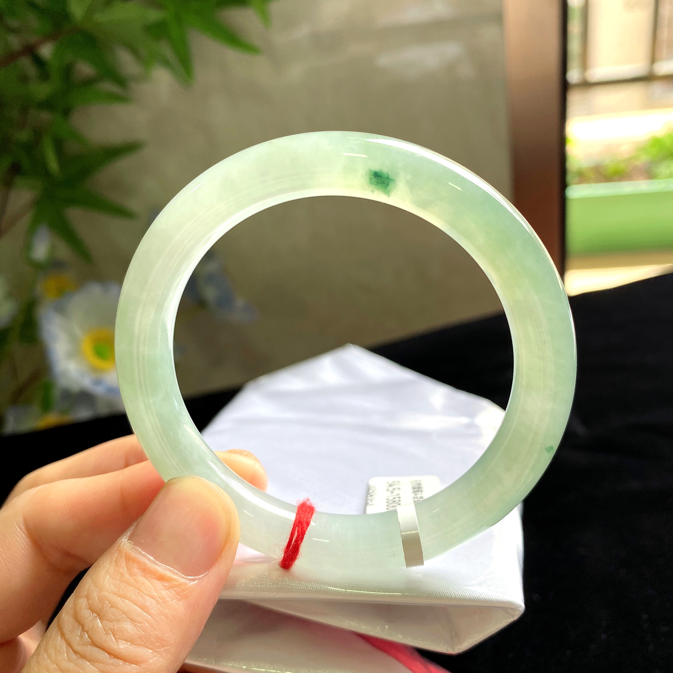 缅甸天然A货翡翠上等玉手镯子翡翠直播间上新品冰种晴水葡萄肉54
