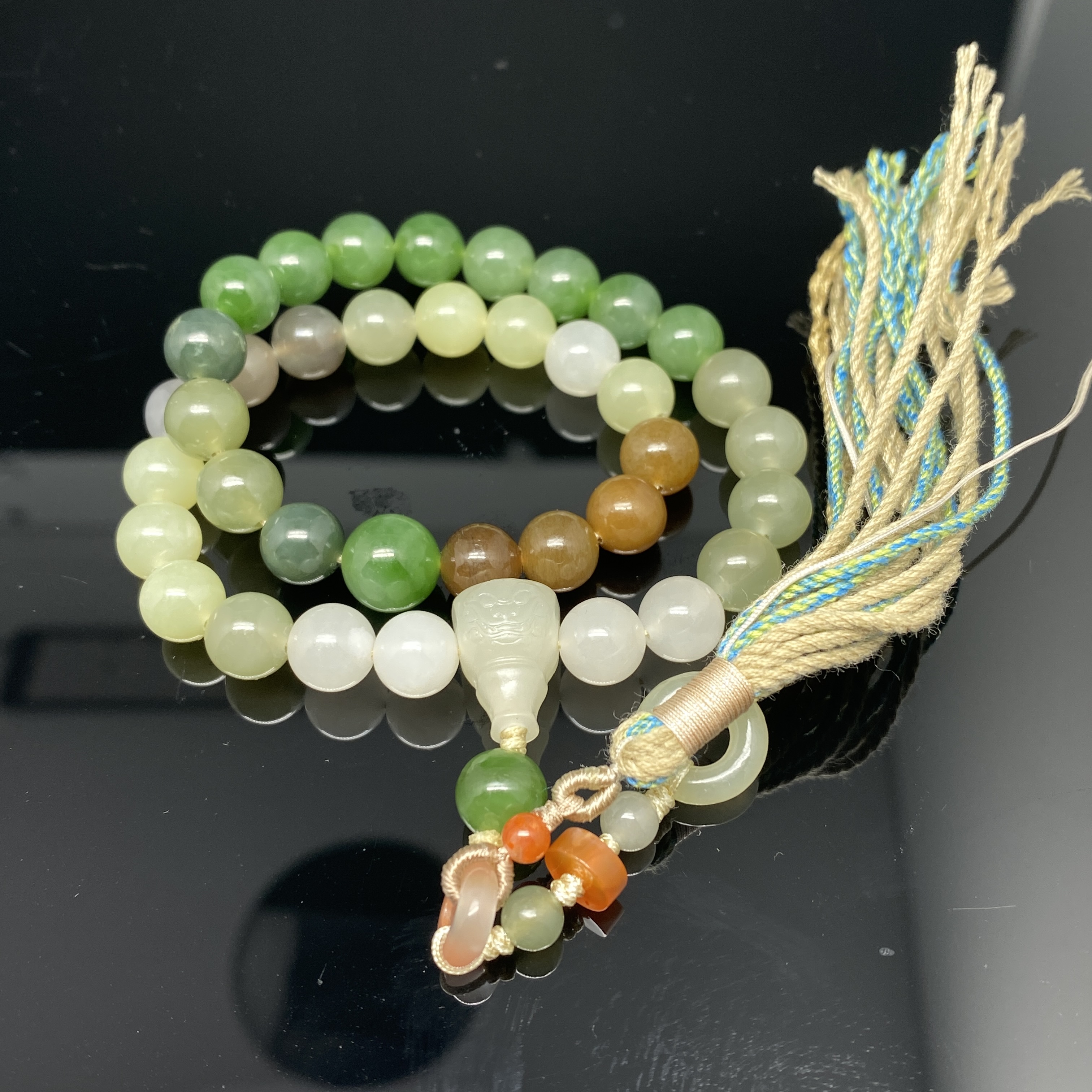 B1207GMD459（多样性发其一）和田玉多宝手持