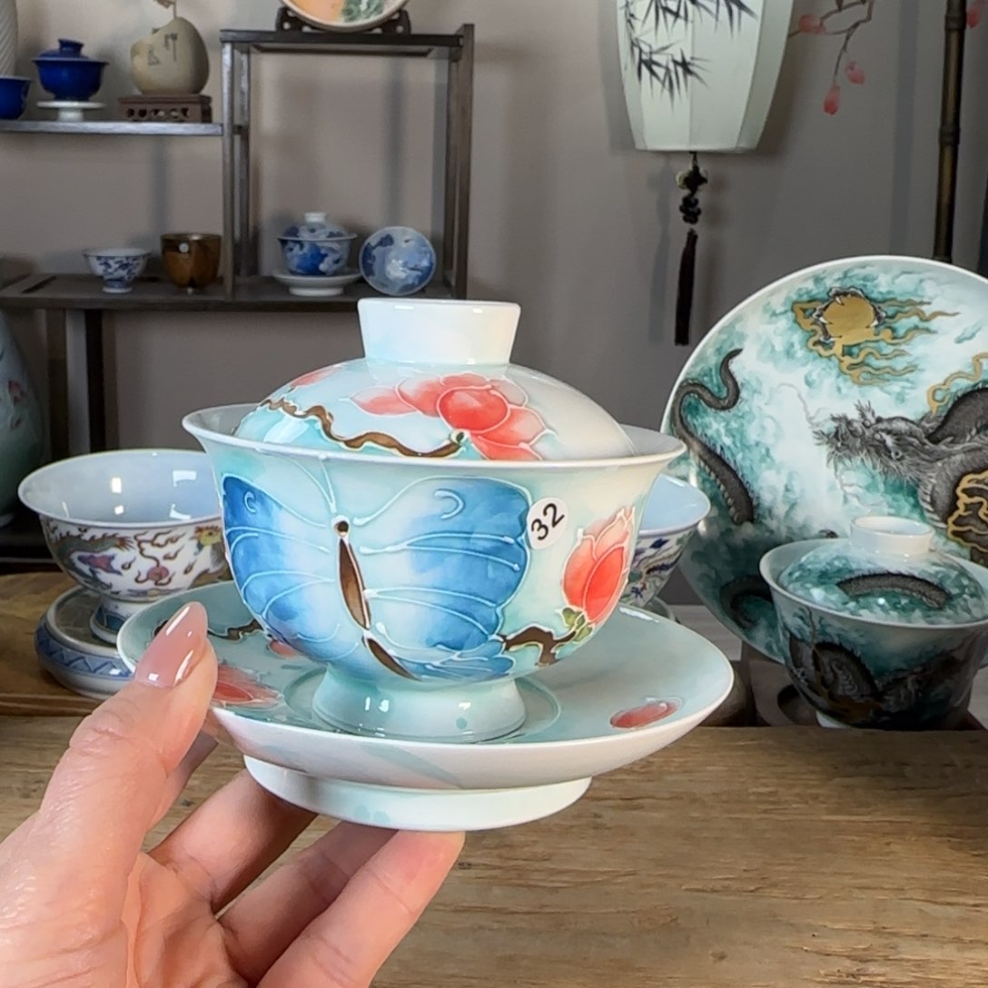 杯景德镇陶瓷柴烧多人