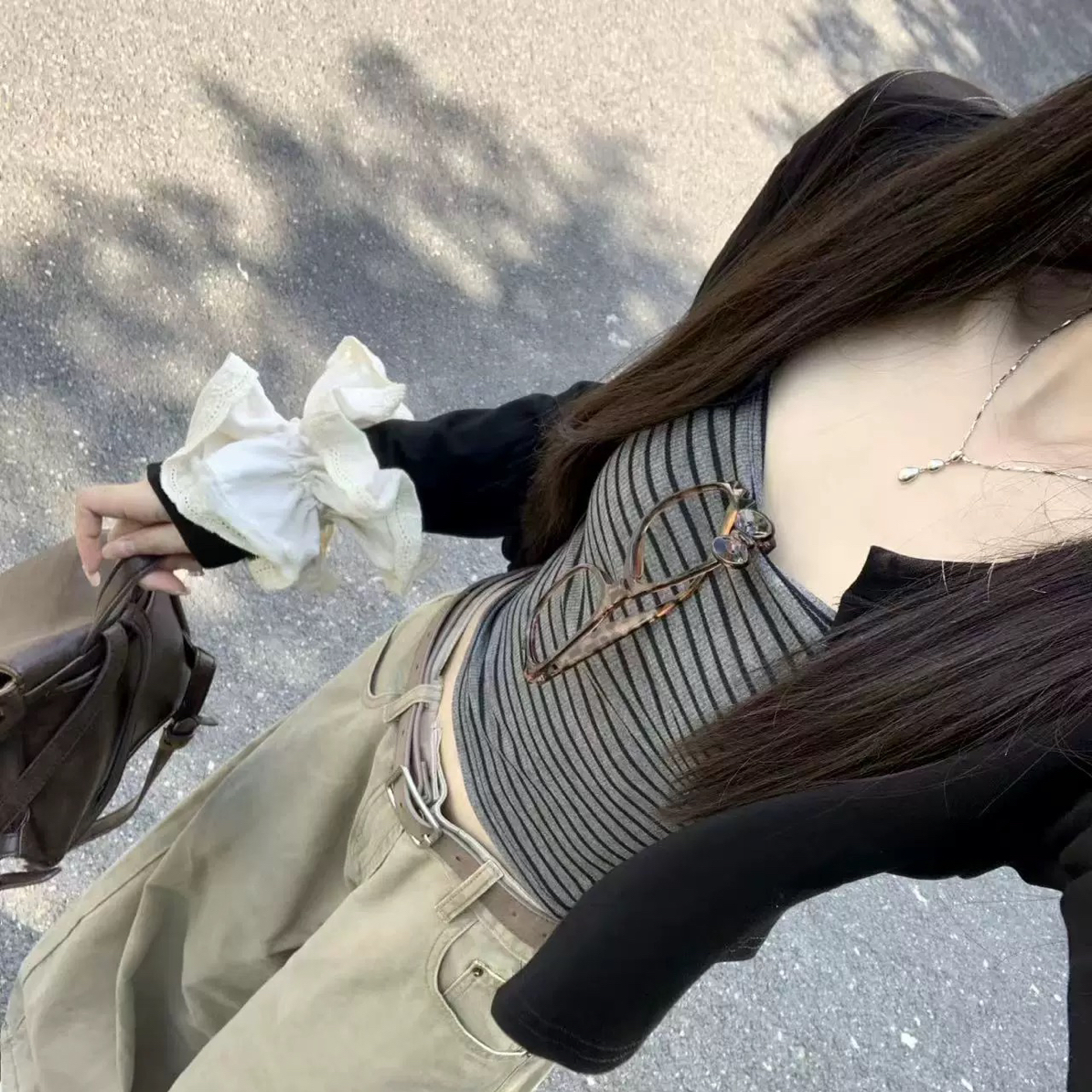 套装气质纯欲淑女风碎花蕾丝夏季时尚套装气质辣妹风
