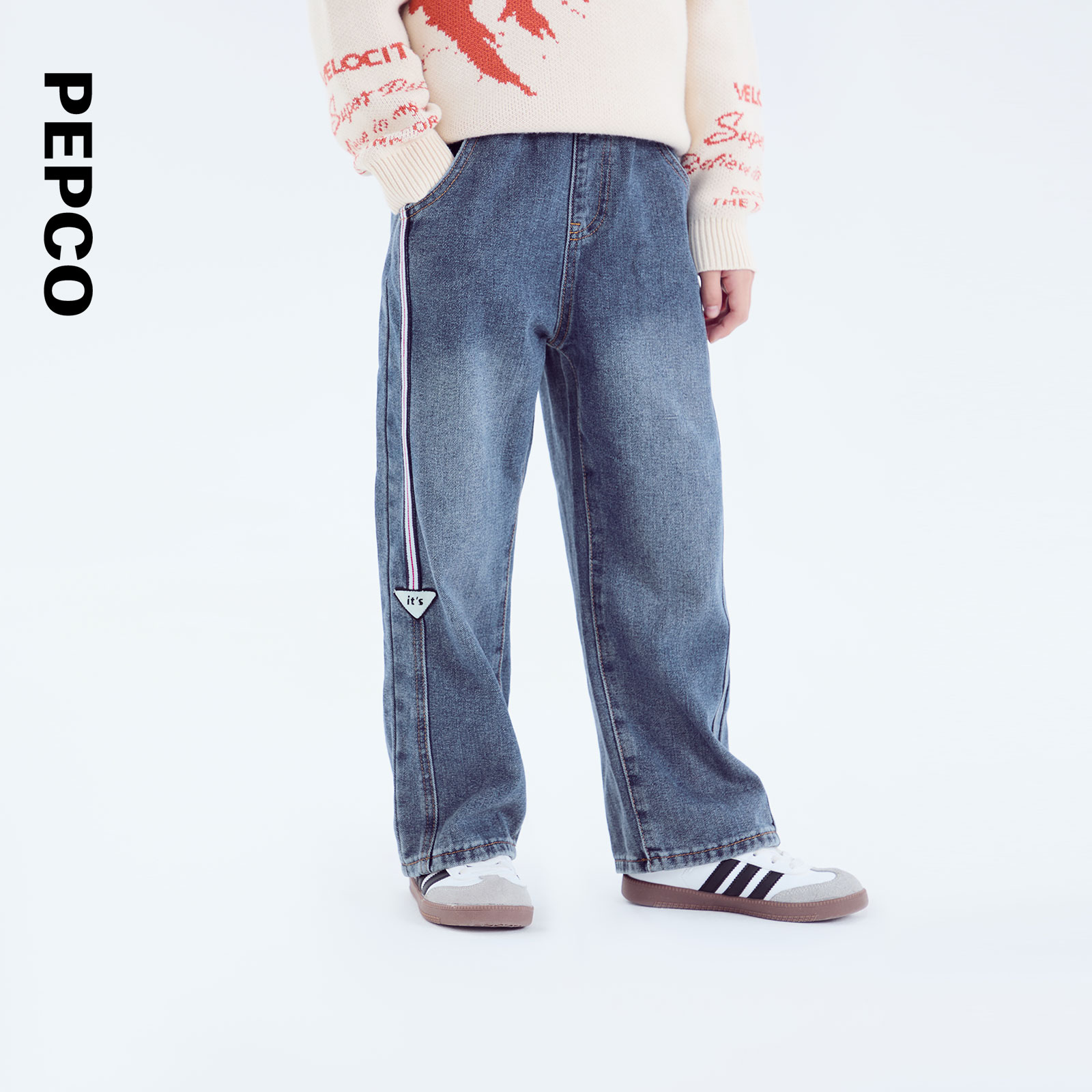 小猪班纳童装秋装新款儿童九分裤中大童男童牛仔裤812433417