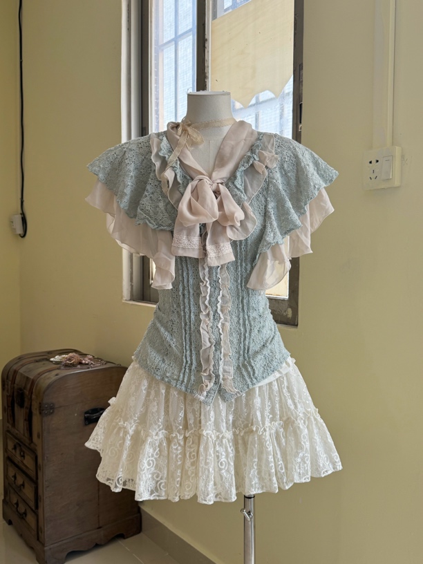 啵啵间专拍109-169古着vintage吊带上衣蛋糕裙