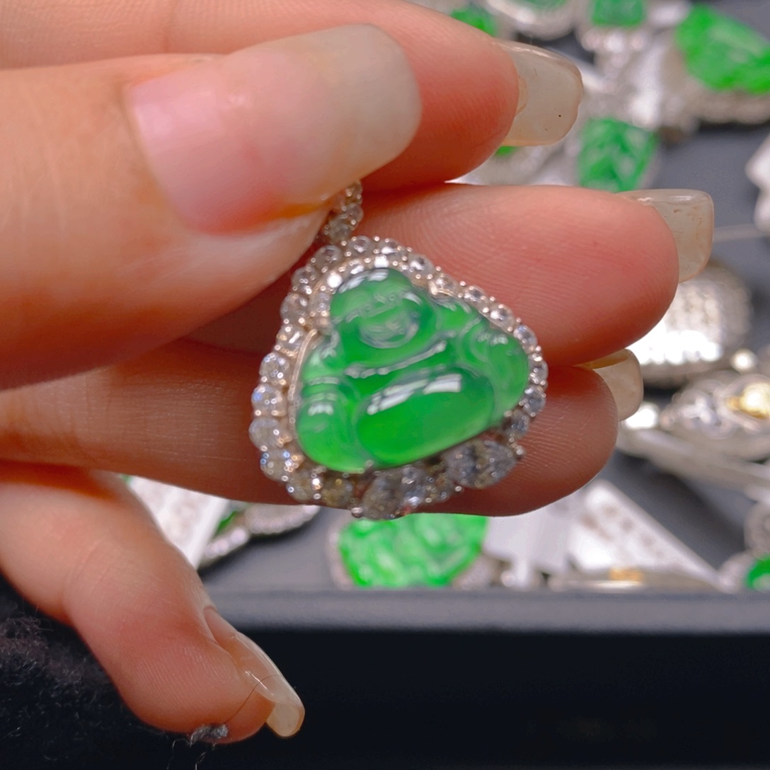 翡翠颈饰银S925镶嵌888888888888