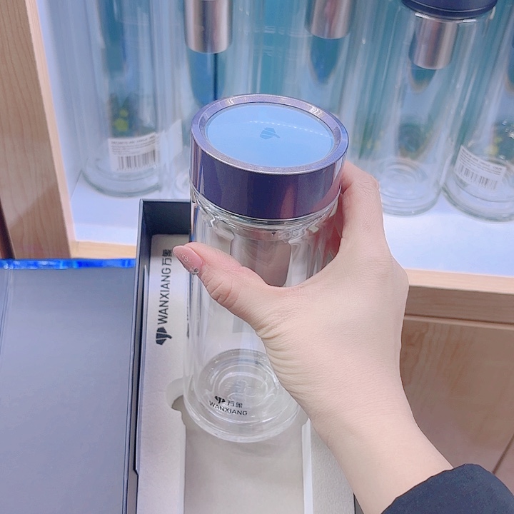 M***亅万象品牌双层玻璃杯V149-410紫样品