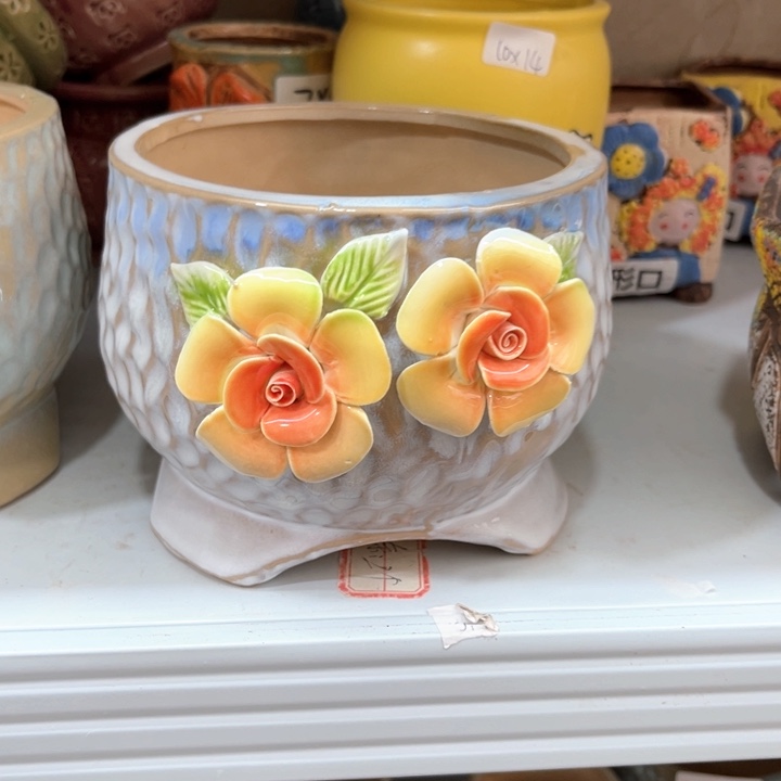 紫砂花盆粗陶材质多肉花盆