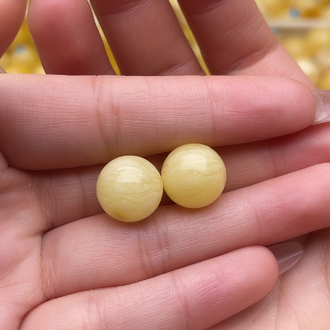 蜜蜡未镶嵌裸石蜜蜡梦虎皮纹一对卡十三