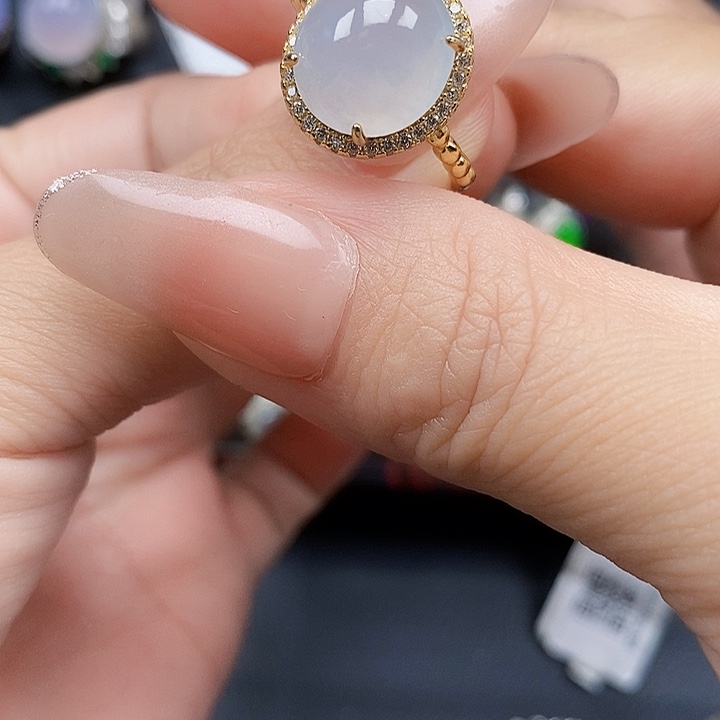 翡翠银S925镶嵌戒指