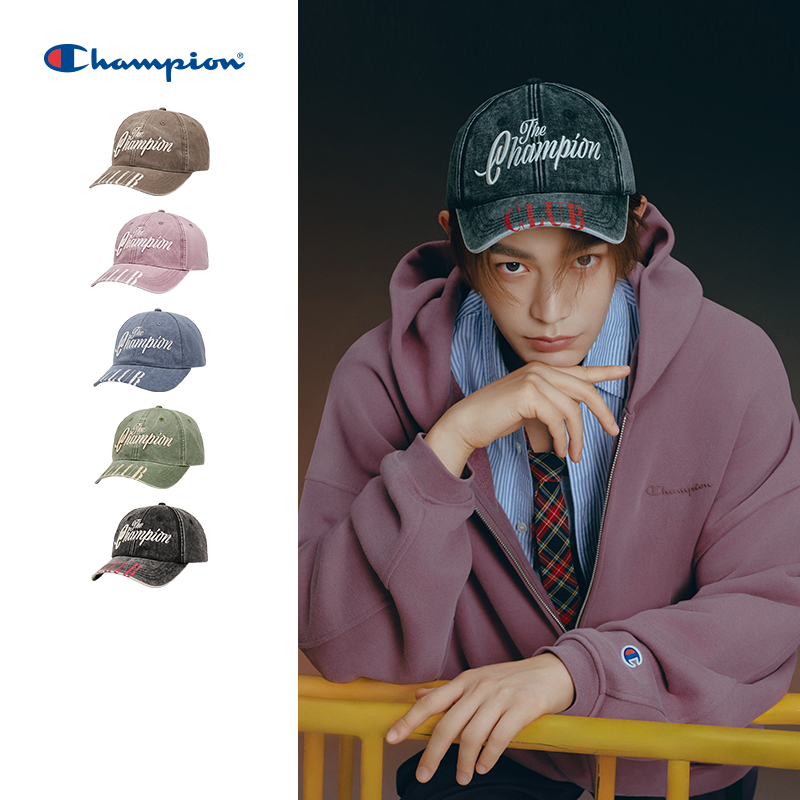 【丁禹兮同款】Champion时尚休闲牛仔经典复古显脸小鸭舌帽25FWA26