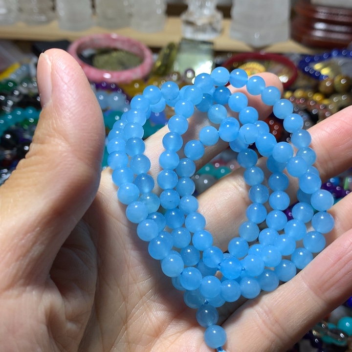 玛瑙/玉髓未镶嵌手链6mm佛珠