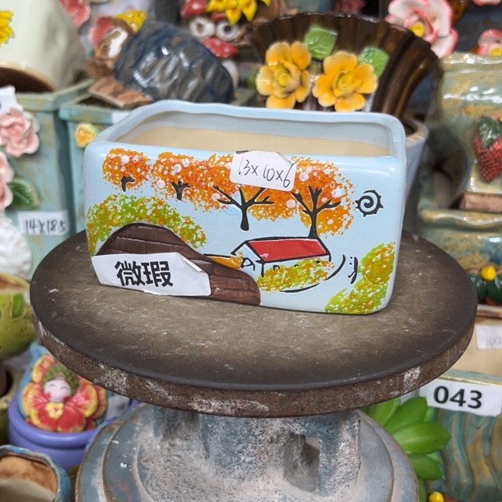 紫砂花盆粗陶材质多肉花盆