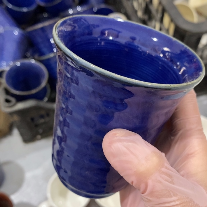 瓷片五厂窑变闻香杯微瑕疵