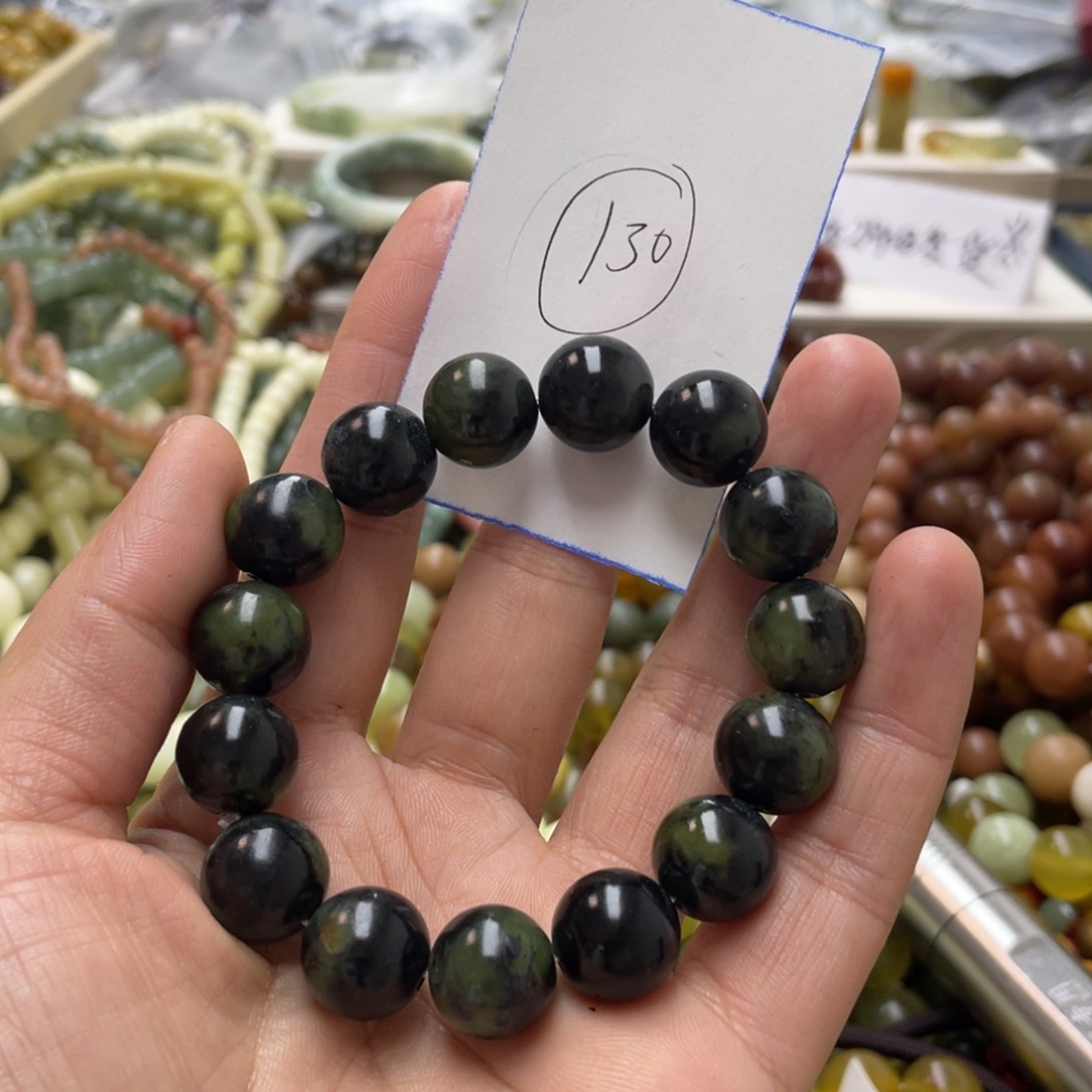 蛇纹石玉手链未镶嵌