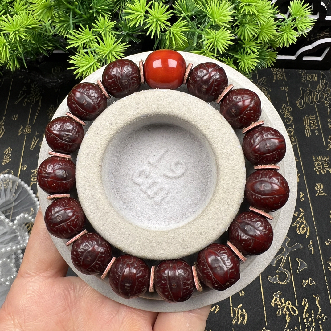 尼泊尔凤眼菩提手串圆籽尺寸14mm