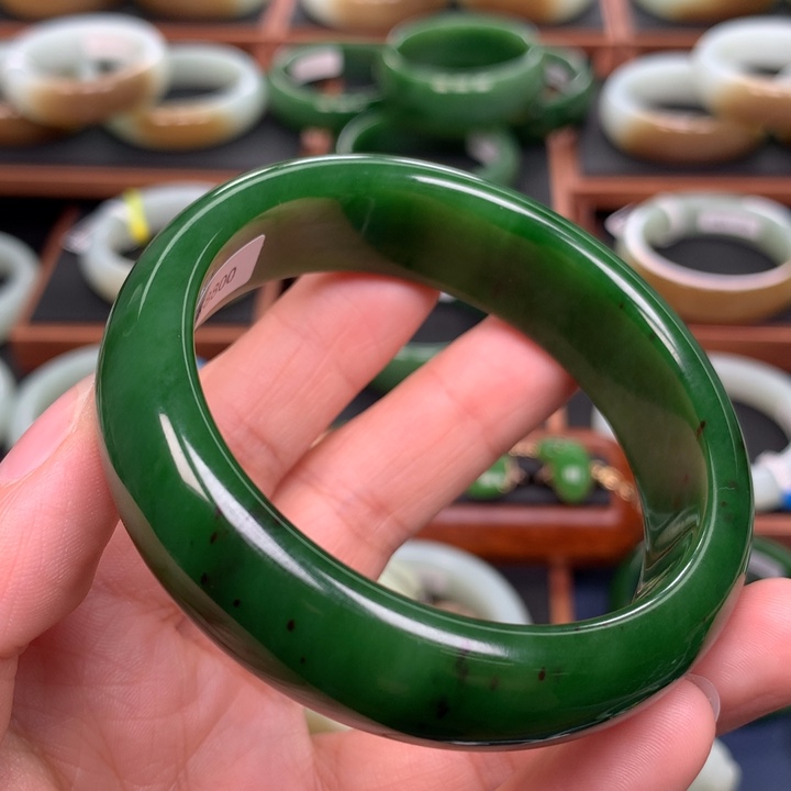 和田玉（碧玉）手镯未镶嵌58