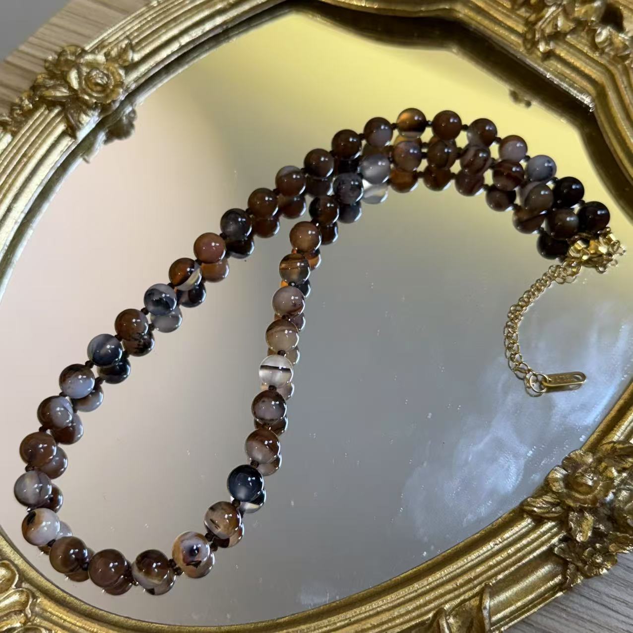 LZ3546彩色玛瑙满串项链