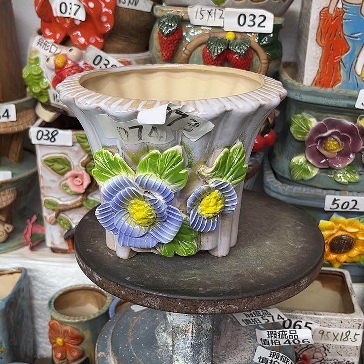 粗陶材质多肉花盆