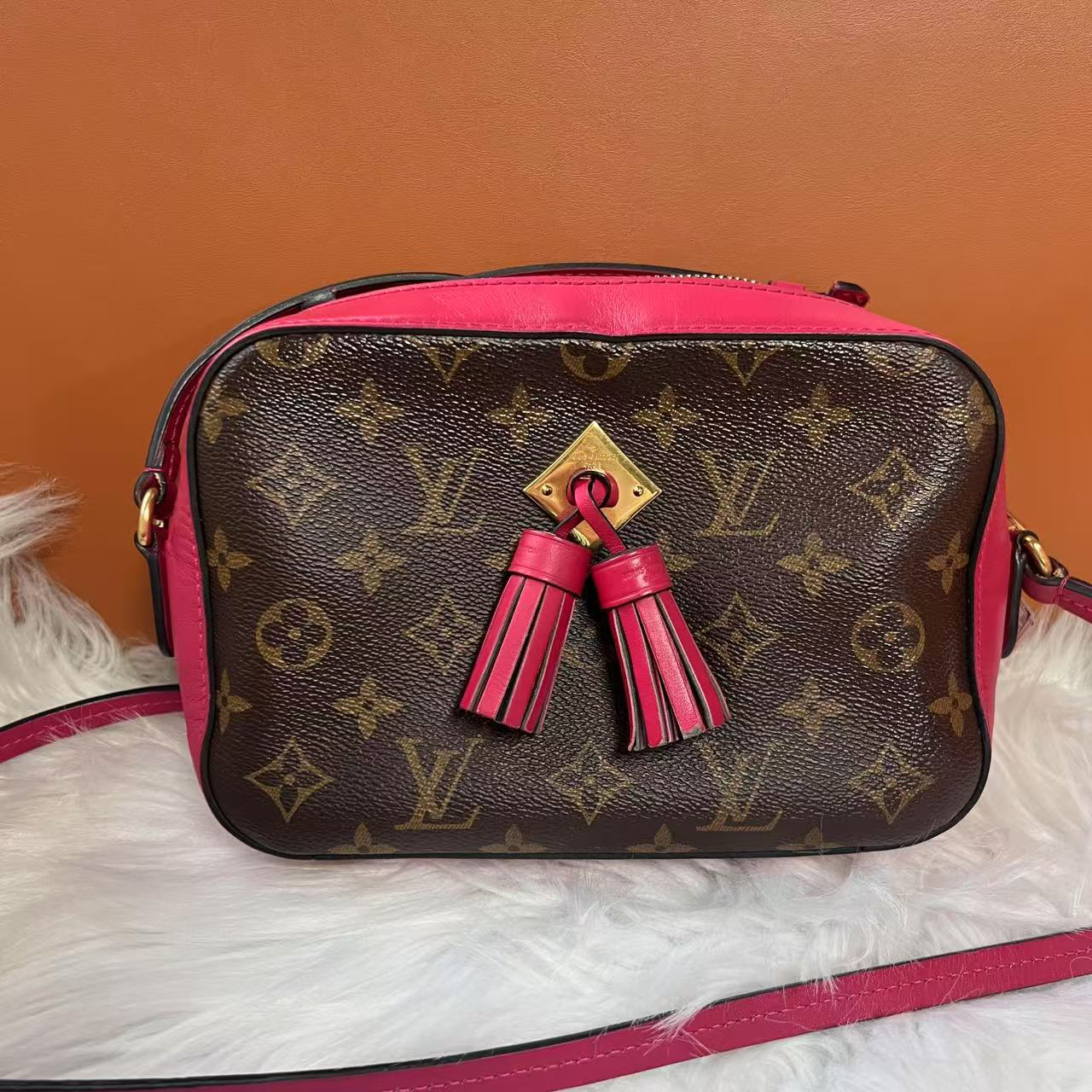 95新 LouisVuitton/路易威登 路易威登老花相机包C2078