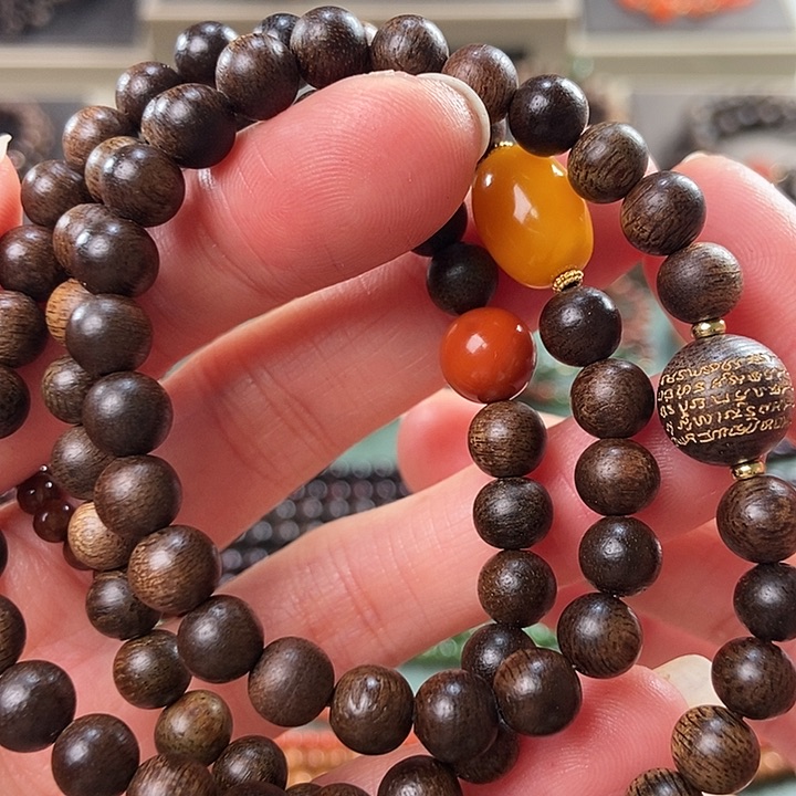 沉香手串红土沉香手串0.6