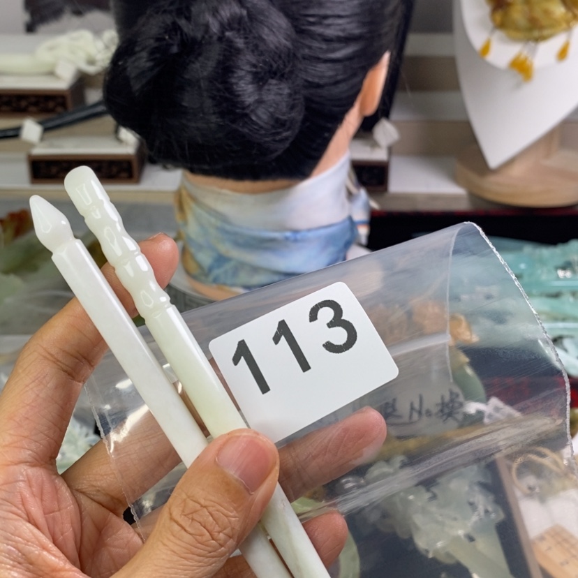 【闪购商品】岫玉发饰未镶嵌‘****^
