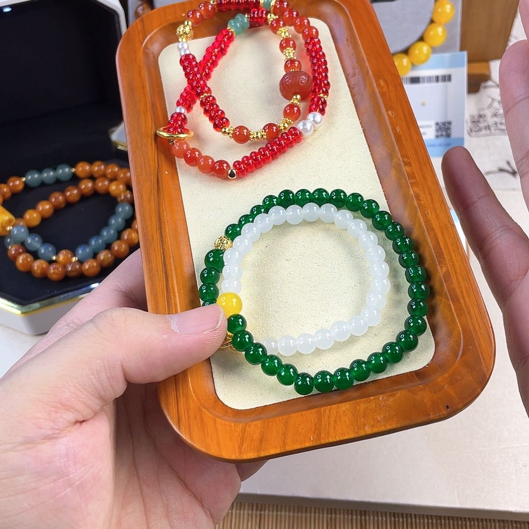 玛瑙手饰银S925镀金镶嵌