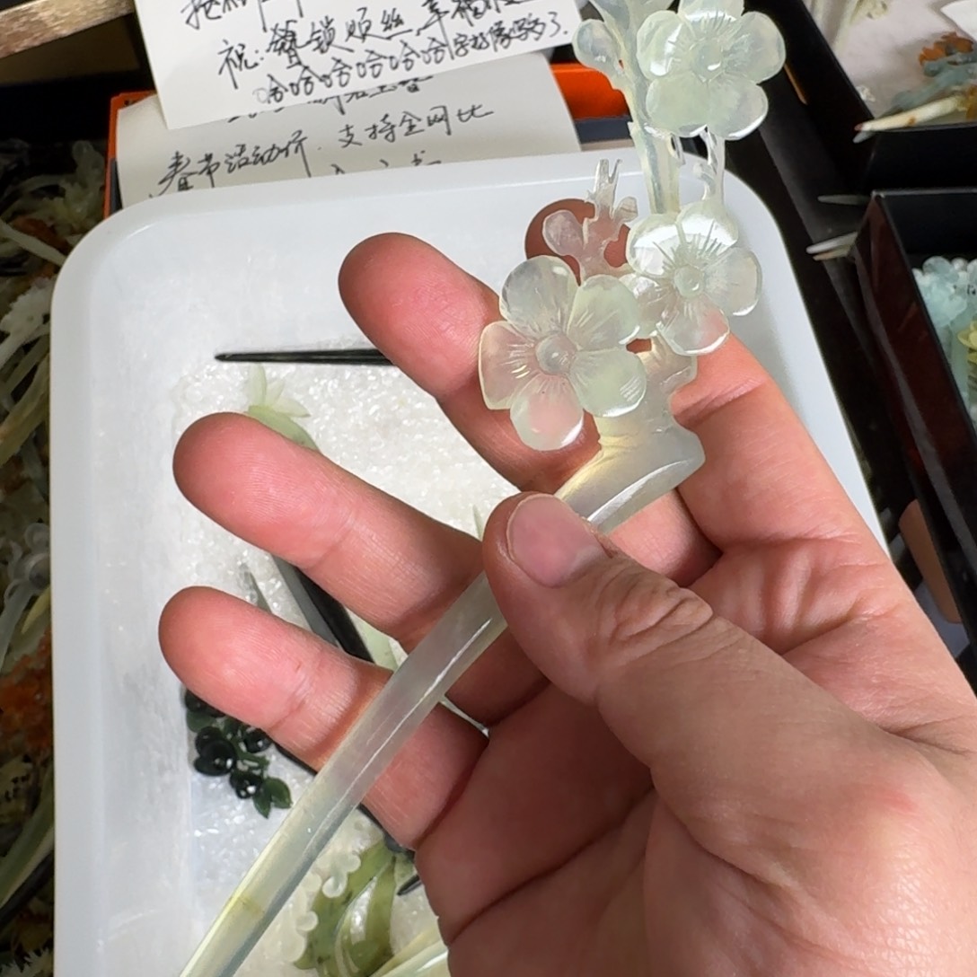 岫玉发饰未镶嵌明君玉簪贼拉好看