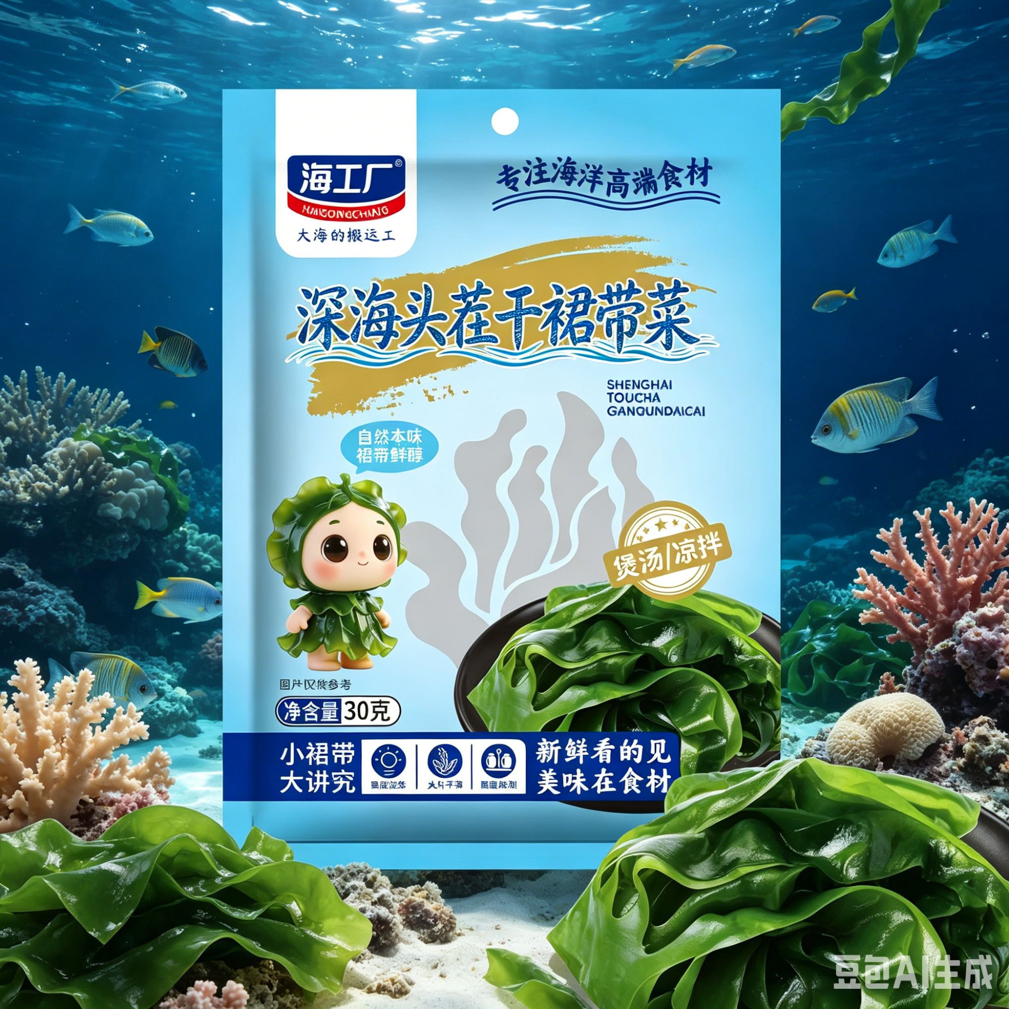 【到手十包】 海工厂深海头茬干裙带菜 自然本味干净可凉拌