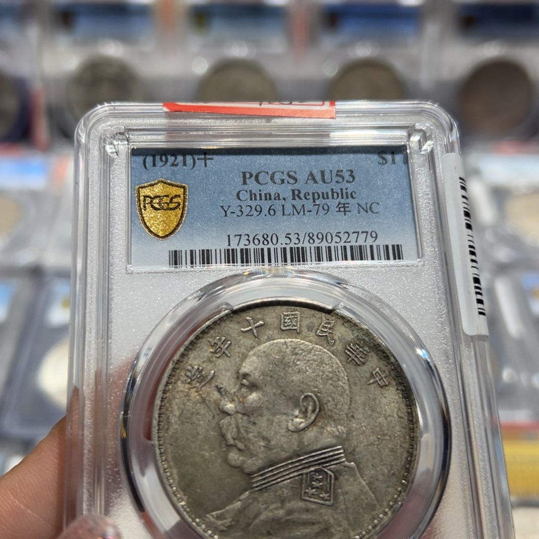 银PCGS评级老彩十年大头老银元2779