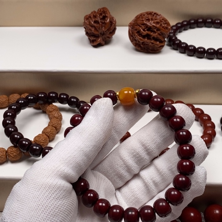 核桃手串/手链靠*谱猴头雕刻