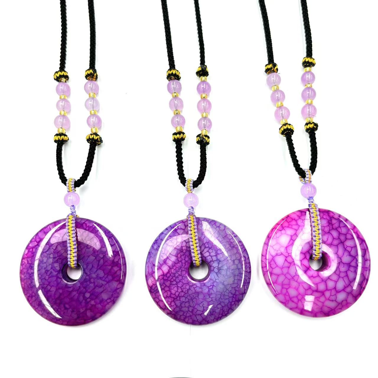 y2464-国风设计款凤血玛瑙平安扣-赠礼盒-多样性只发一件