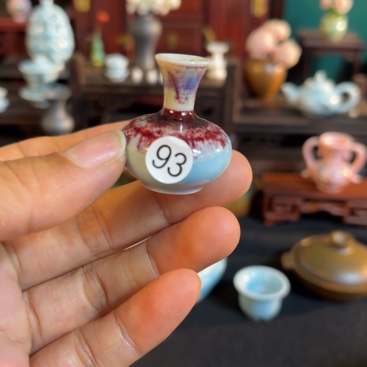 摆件微陶老王迷你花瓶