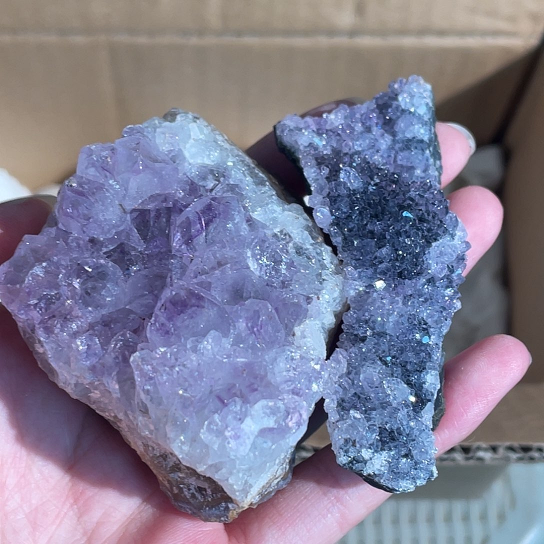 未镶嵌水晶手串紫晶片 10号