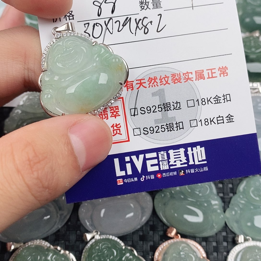 翡翠银S925镶嵌颈饰