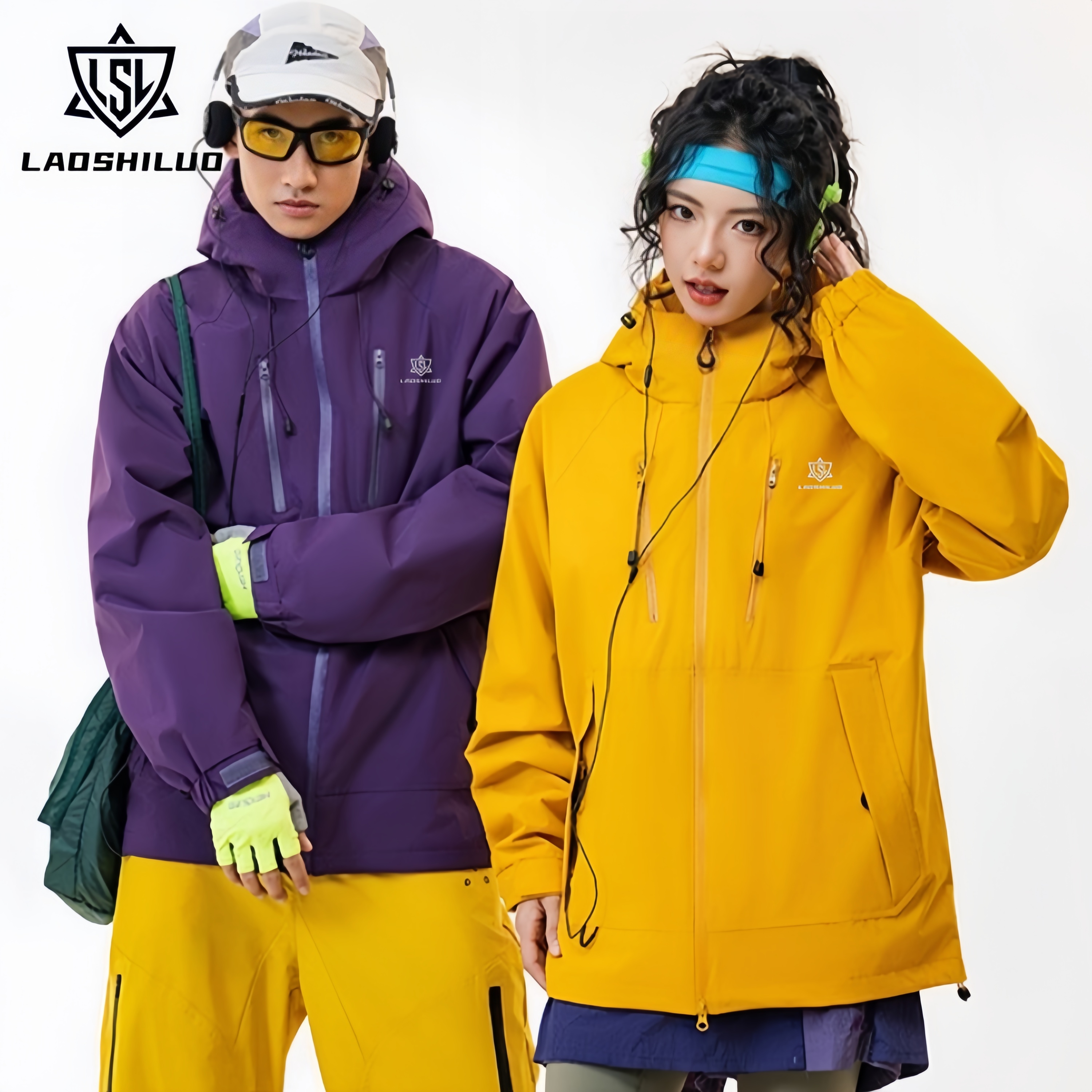 【劳世洛】户外三合一冲锋衣女装可拆卸内胆春秋防风防水登山服外套