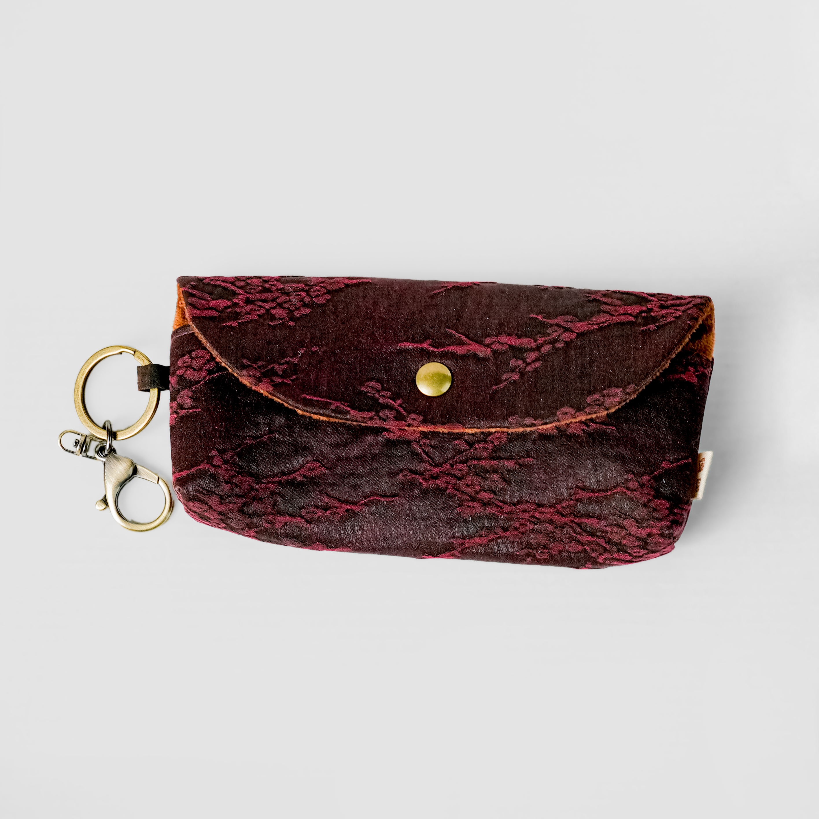 【慢蓝】冰梅安克拉红香云纱眼镜袋 19cm*10cm*3cm MLS383