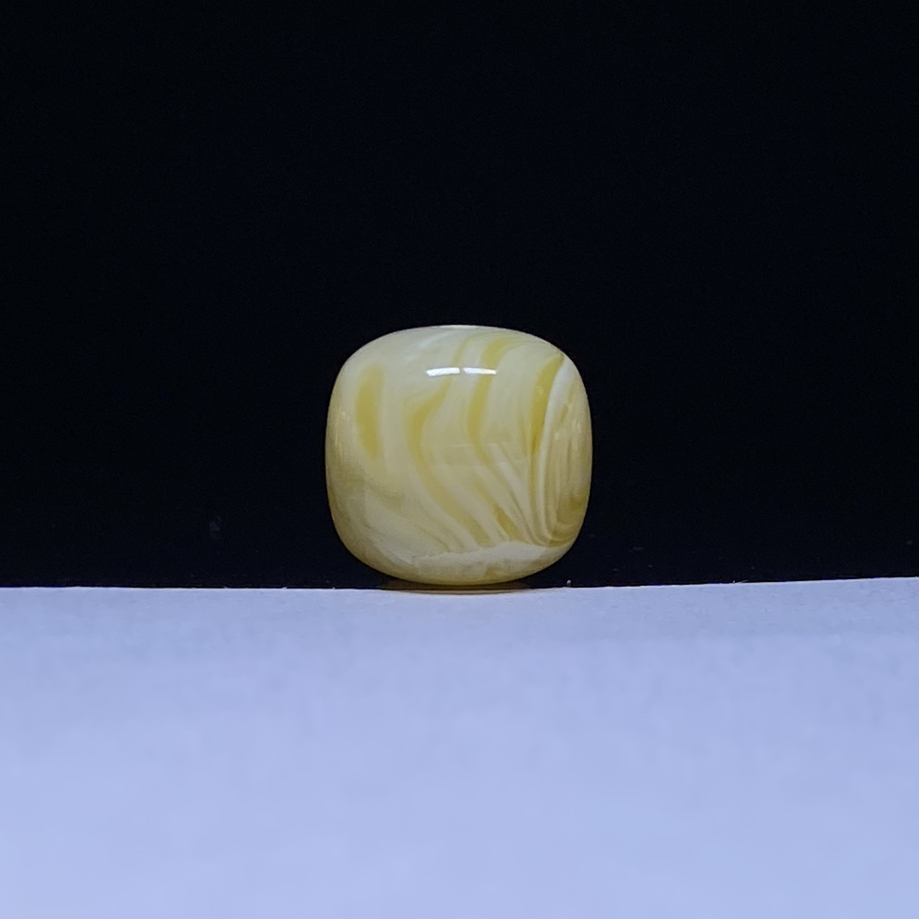 琥珀蜜蜡荧光金白拉丝溶洞特色精品老型珠12.2mm