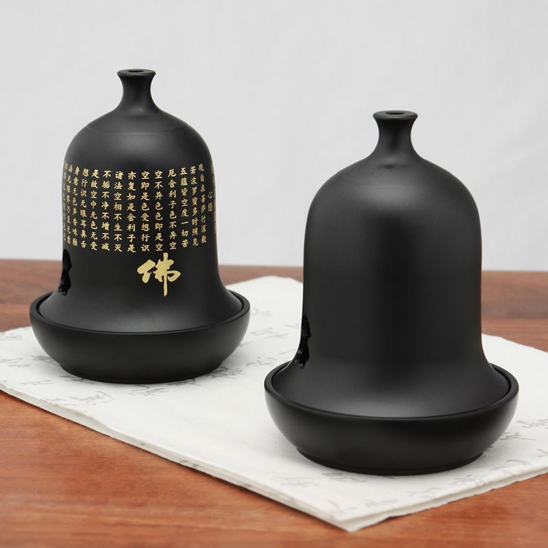 家用黄铜香炉高级感檀香炉盘香线香座心经钟炉香檀香沉天然熏香