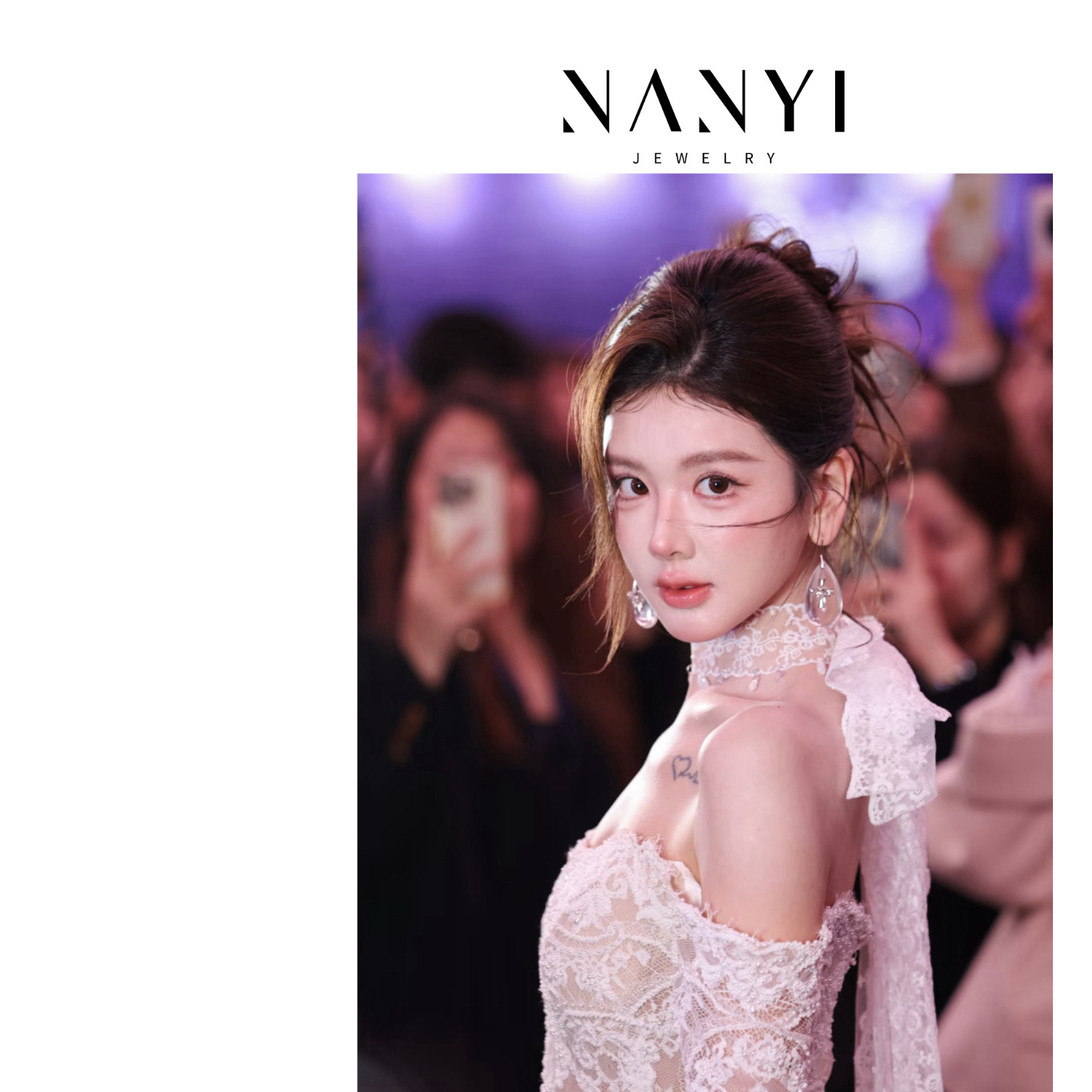 小南一｜康康造型 白色蕾丝鱼尾 小众配饰