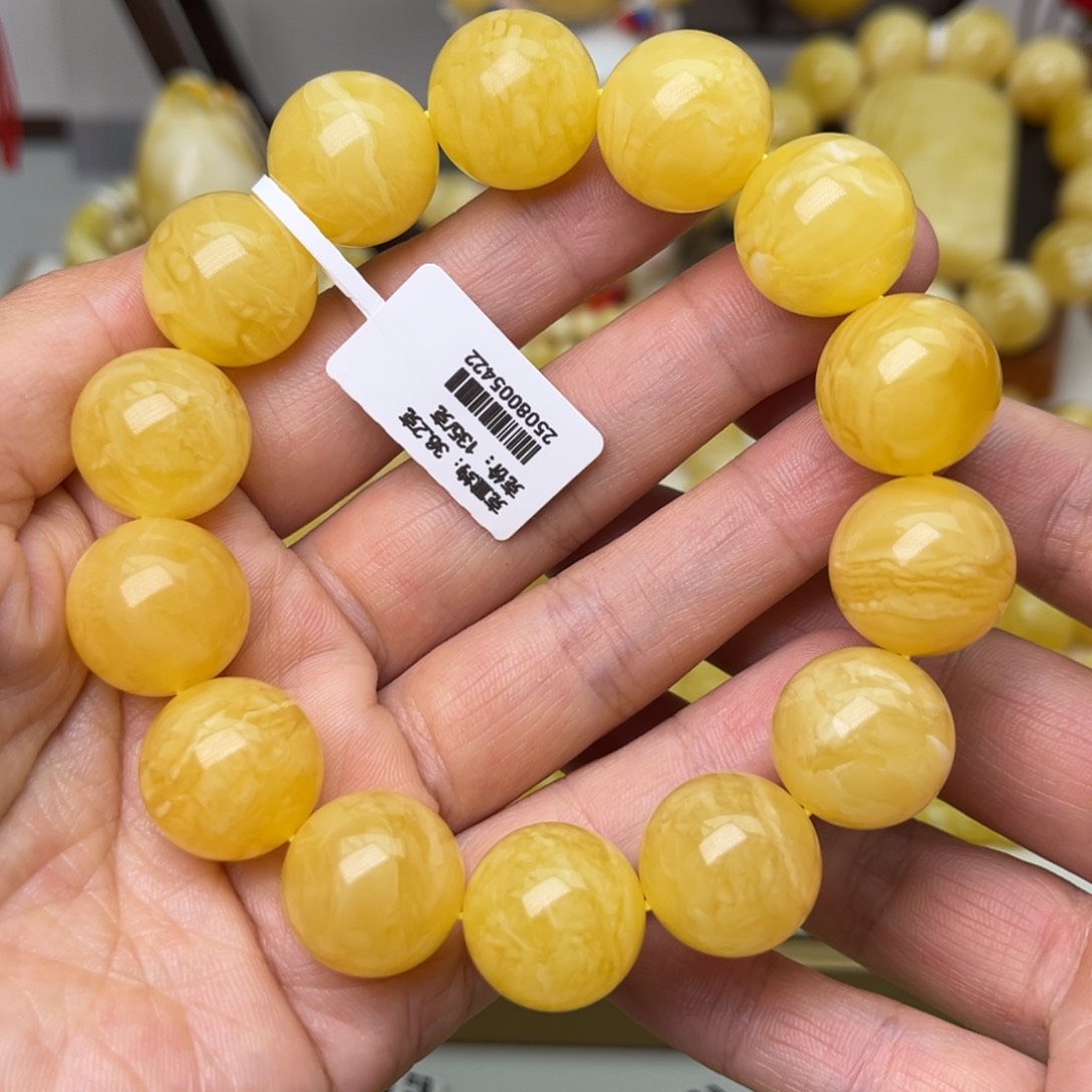 手串蜜蜡未镶嵌16+圆珠手串