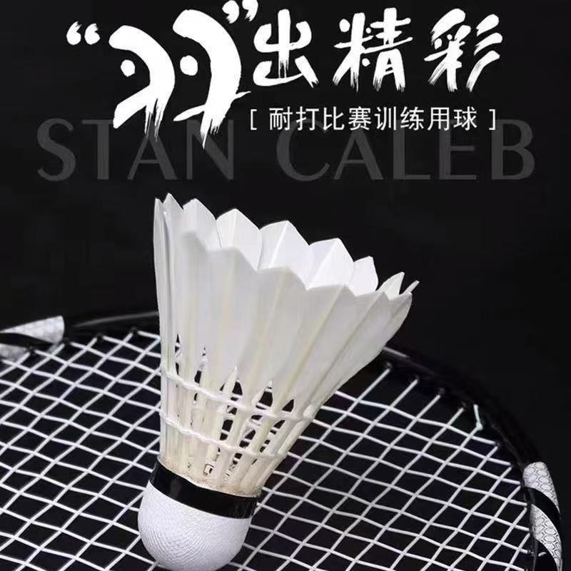江山2号超耐打12只装防风全圆鹅毛羽毛球飞行稳定训练比赛用套装9