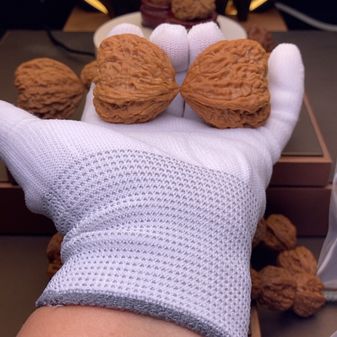 文玩核桃把件残帘双绝38.3