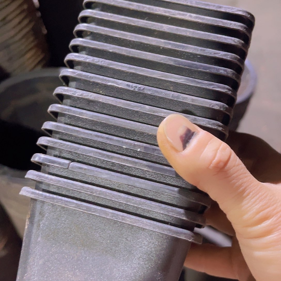 塑料旧9公分黑方盆 30个