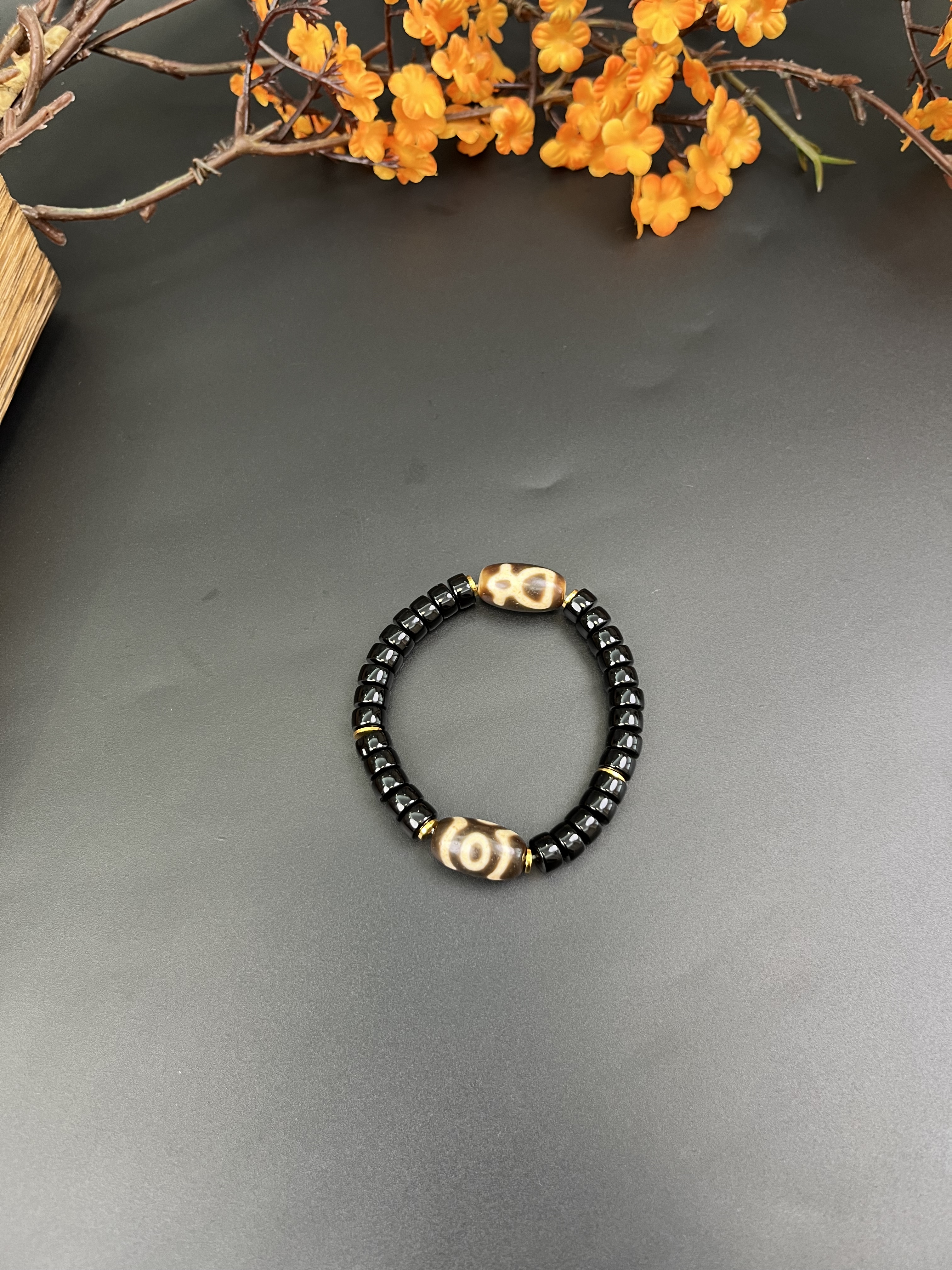 精品钟志明手工熊猫三眼财财老型黑武士手工女士气质时尚手链手串